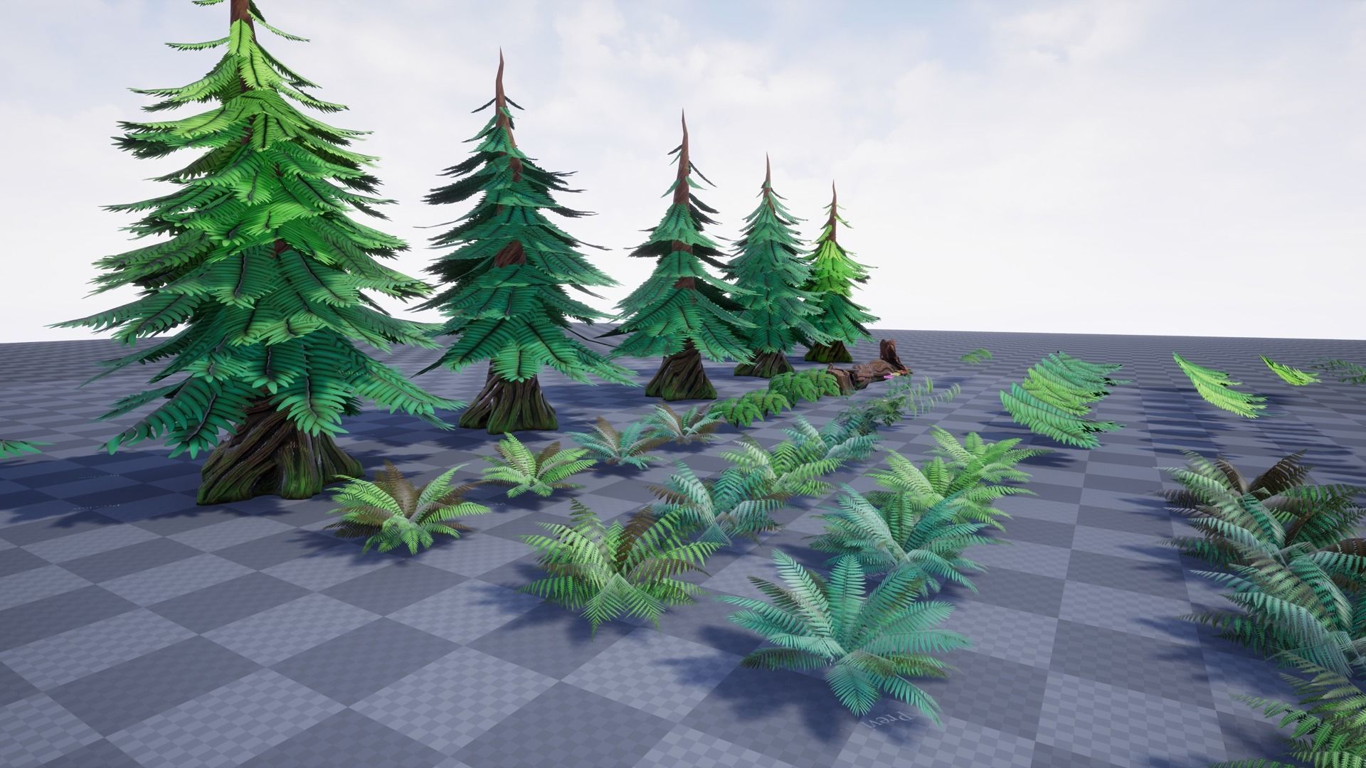 Stylized Plant Low-poly 3D model_10
