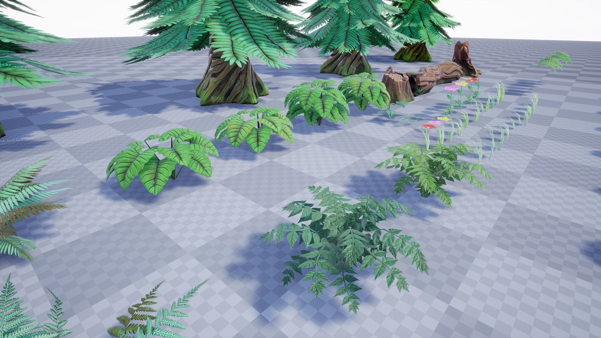 Stylized Plant Low-poly 3D model_8