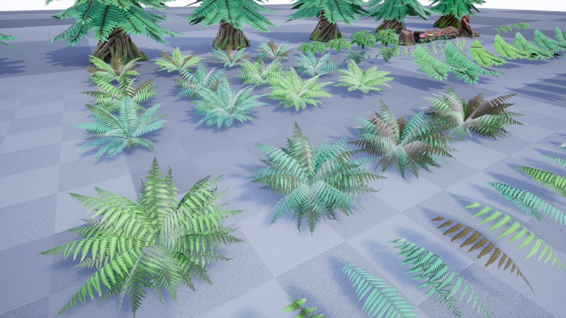 Stylized Plant Low-poly 3D model_11