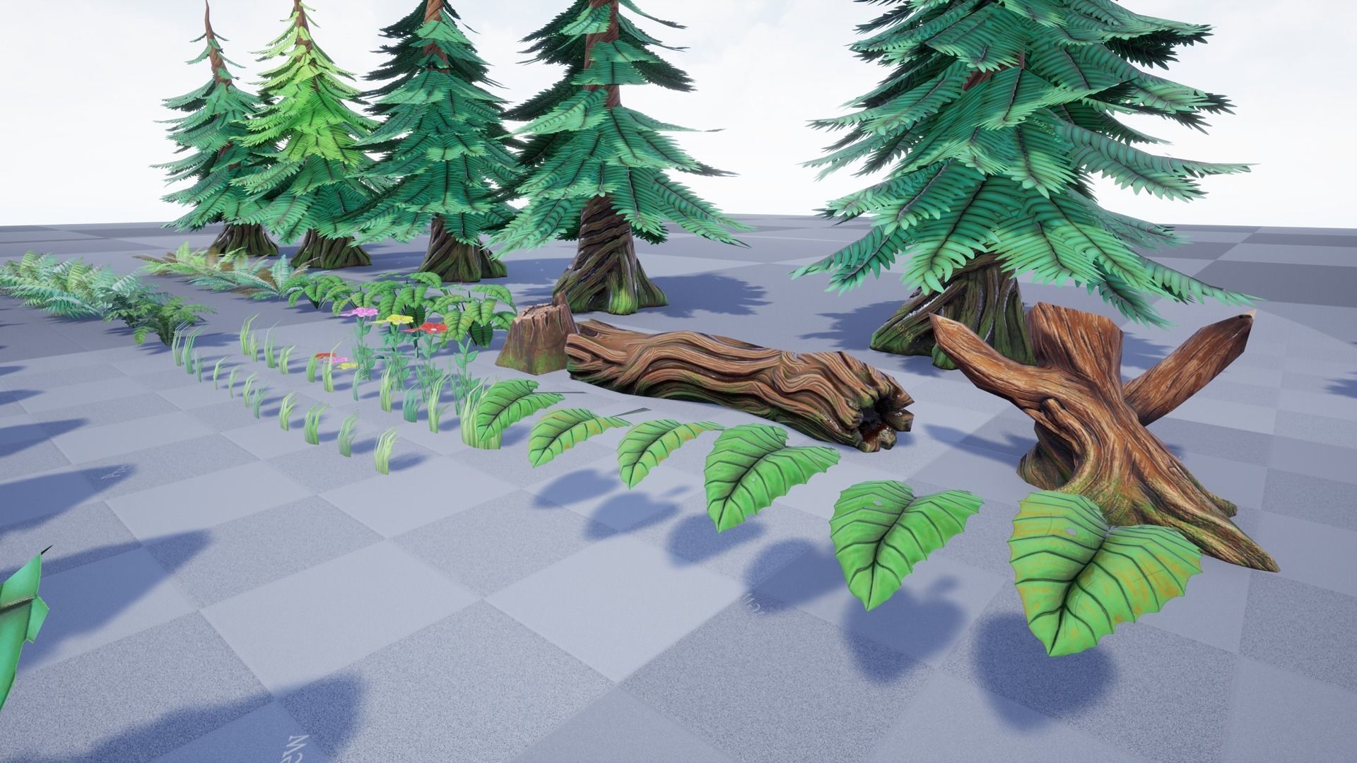Stylized Plant Low-poly 3D model_15