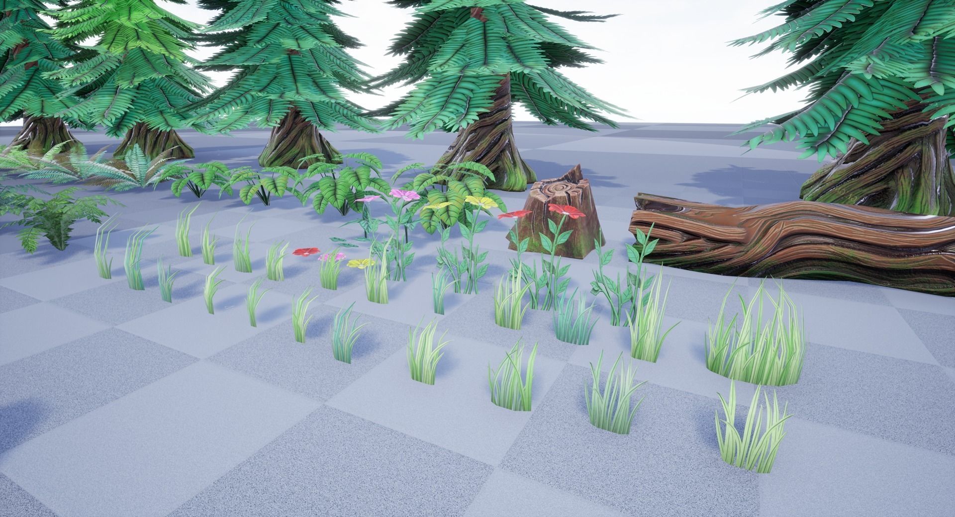 Stylized Plant Low-poly 3D model_13