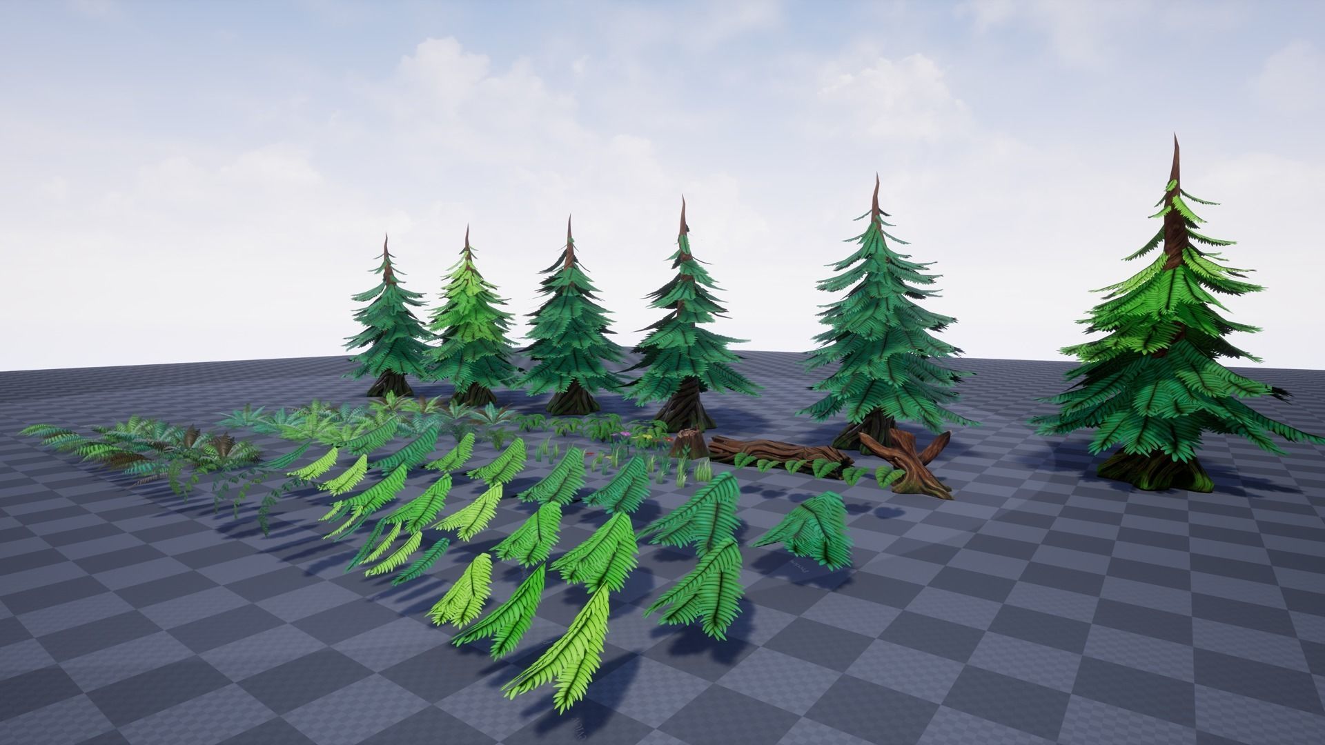 Stylized Plant Low-poly 3D model_14