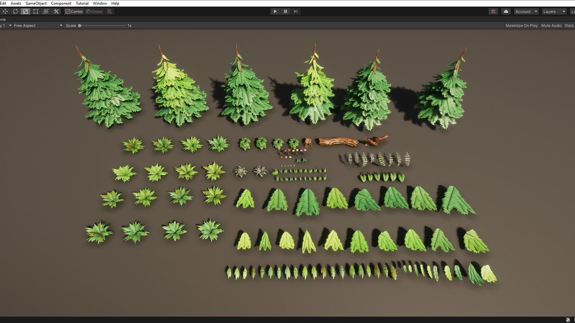 Stylized Plant Low-poly 3D model_4