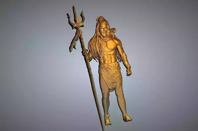 Mahadev lord shiva holding spear 3D print model