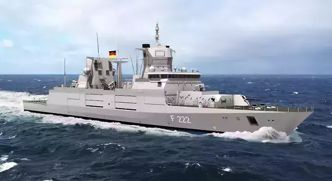TYPE 125 BADEN WURTTEMBERG CLASS FRIGATE 3D model