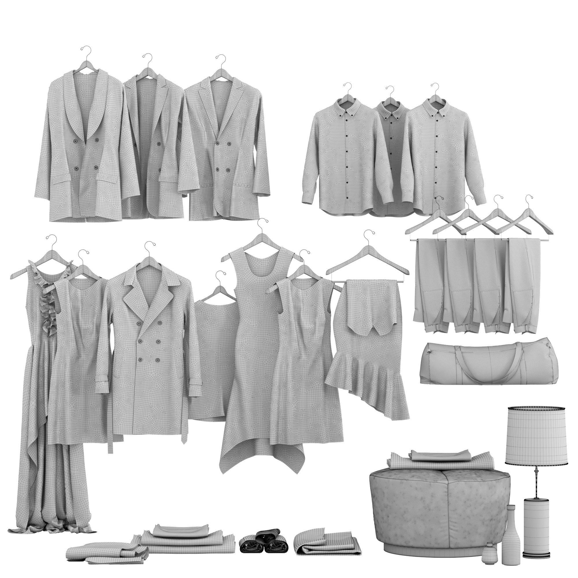 Wardrobe Closet No 03 3D model_3