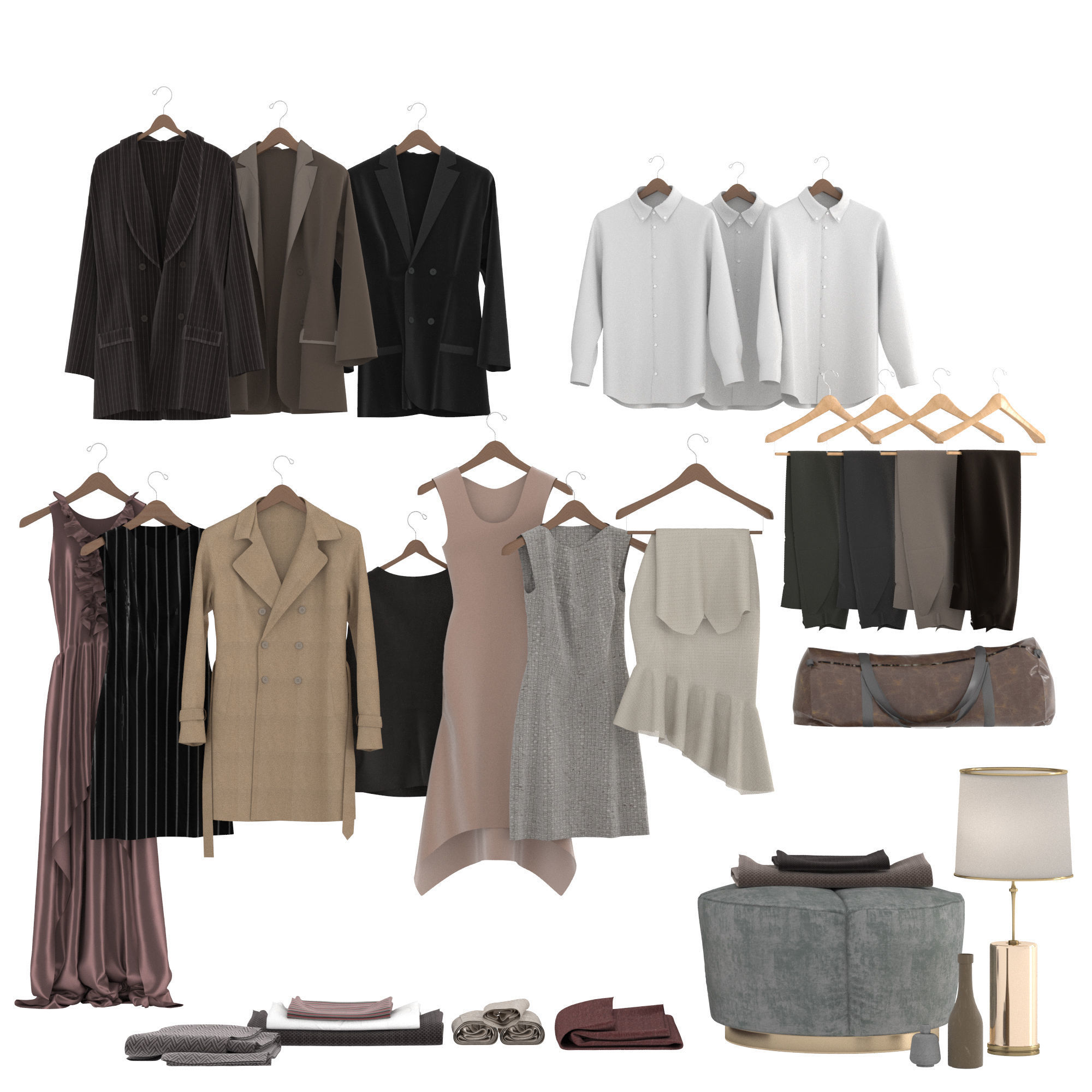 Wardrobe Closet No 03 3D model_2