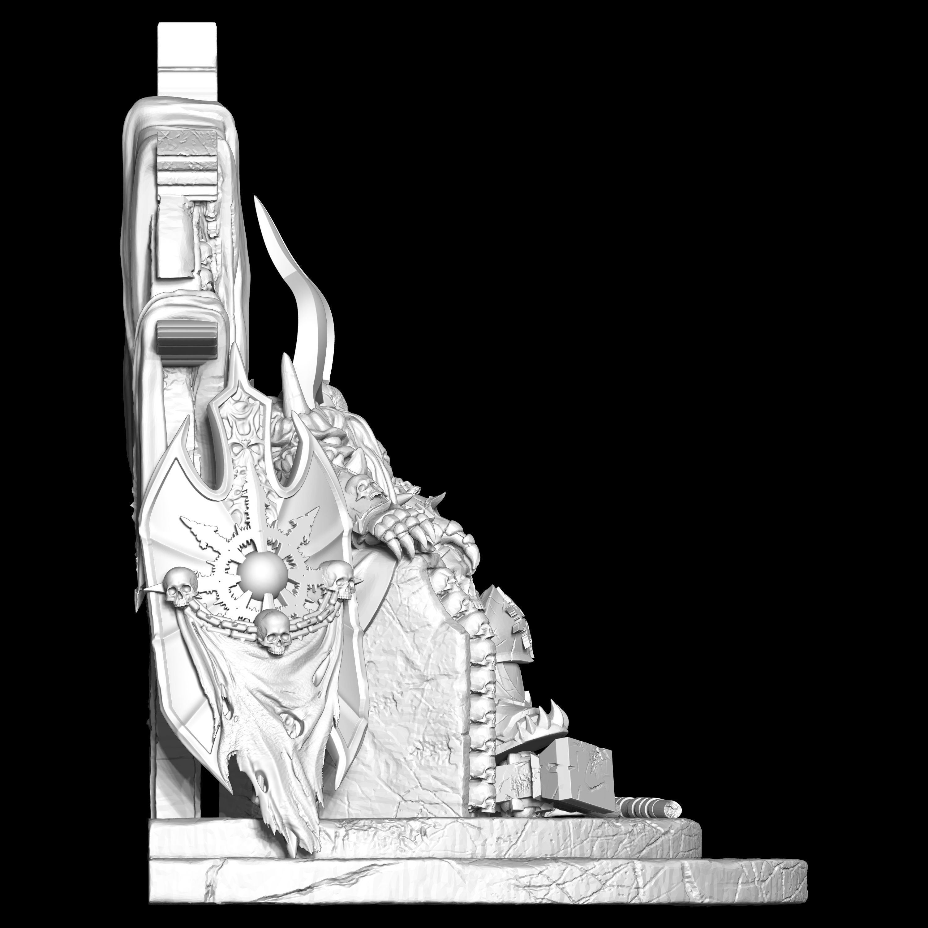Warmaker throne 3D print model_5