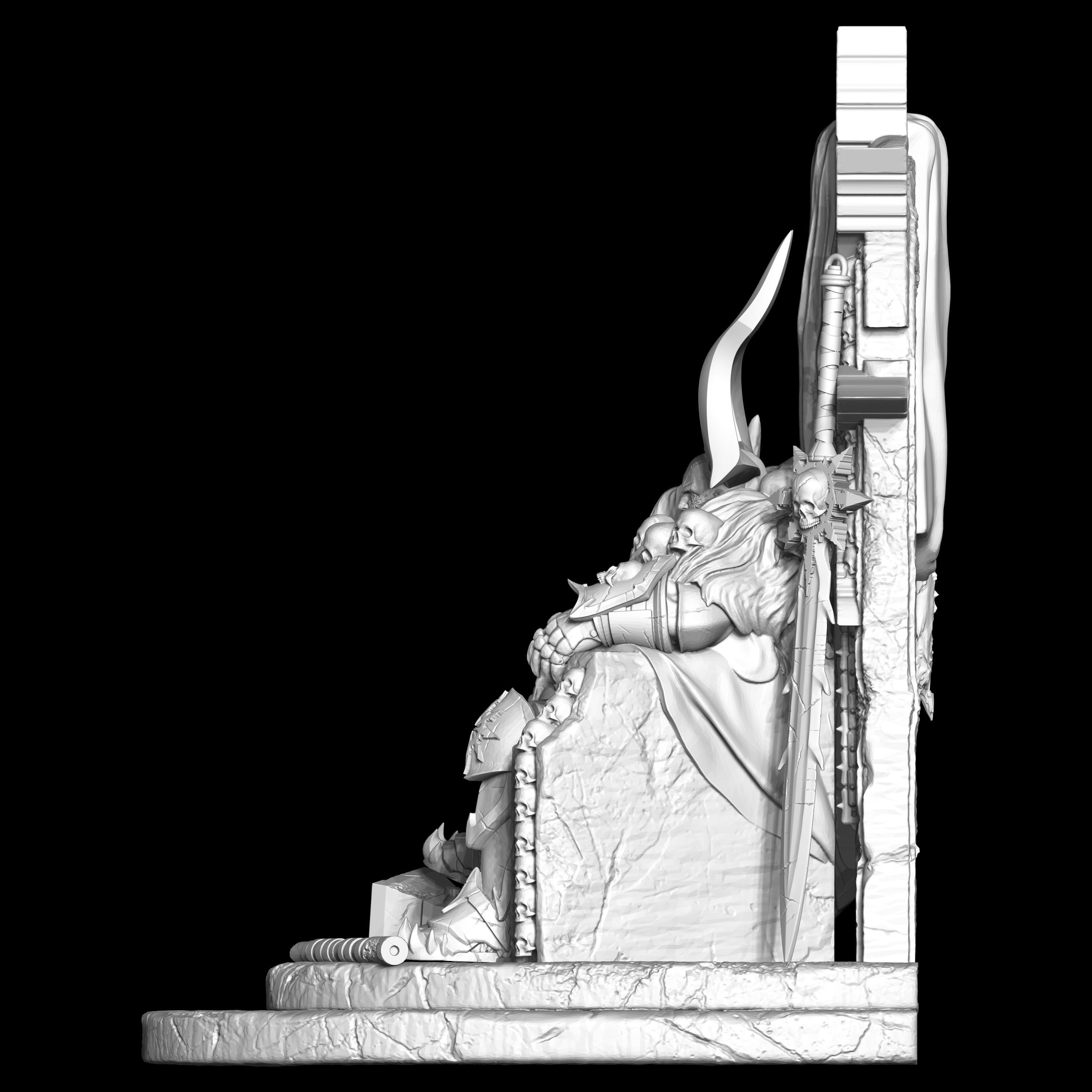 Warmaker throne 3D print model_9