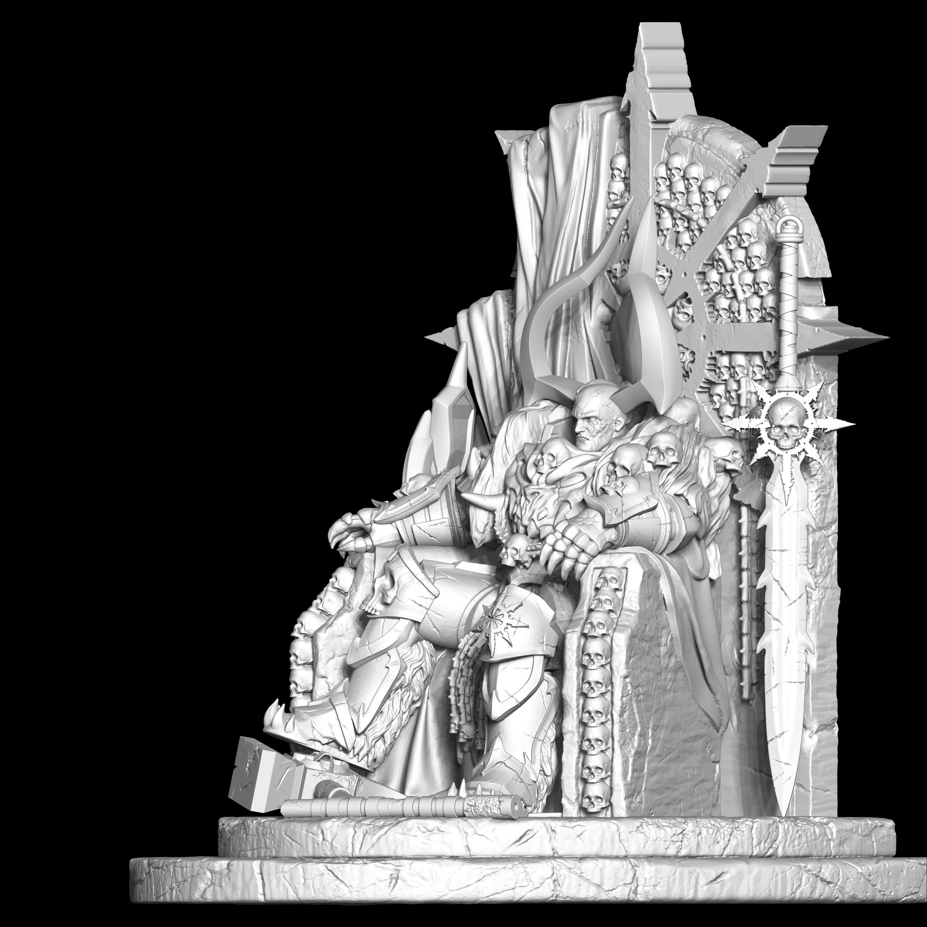 Warmaker throne 3D print model_4
