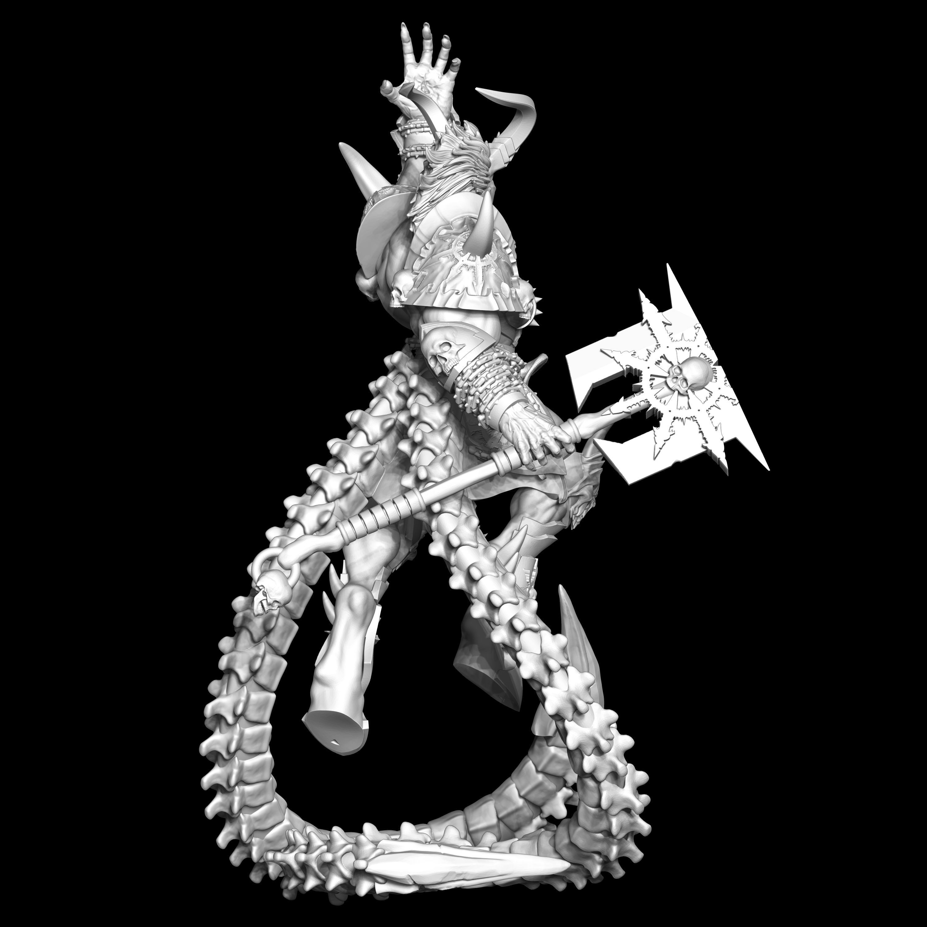 Yedath statue of demon 3D print model_3