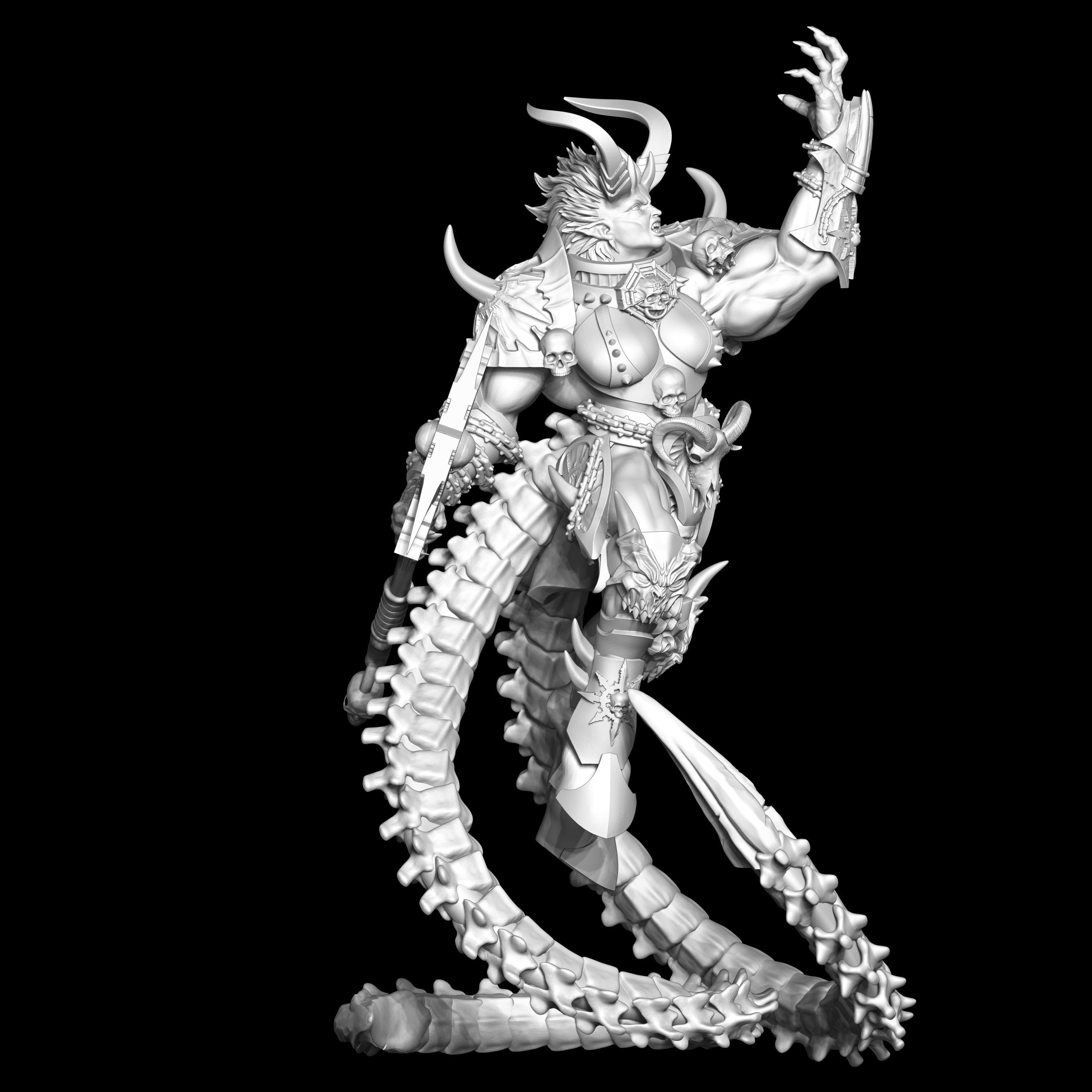 Yedath statue of demon 3D print model_1