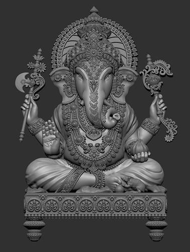 PENDANTS ganesh statue with measurements 3D print model