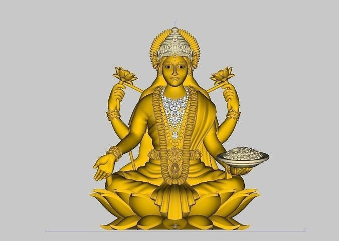 PENDANTS golden statue of lord ganesha 3D print model