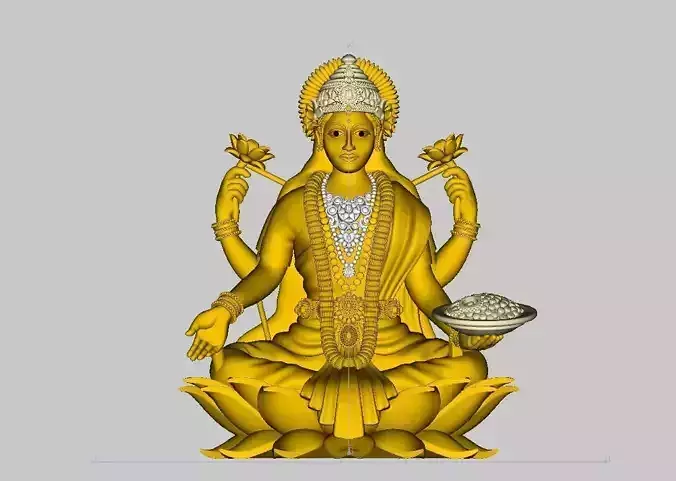 PENDANTS golden statue of lord ganesha 3D print model