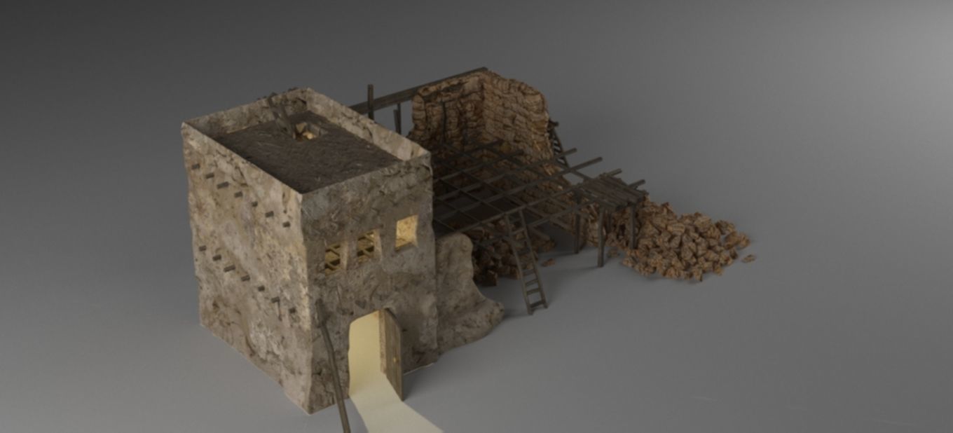 Afghan house 2 Free 3D model_1