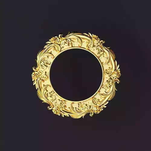 mirror ornate gold ring