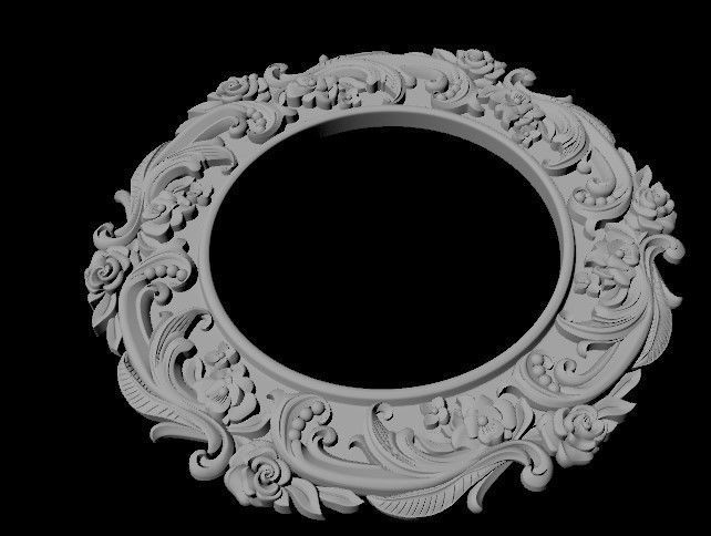 mirror ornate gold ring 3D model_1