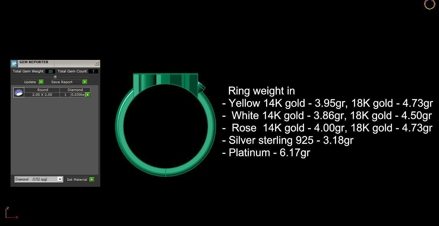 - Old English font ring M 3D print model_12