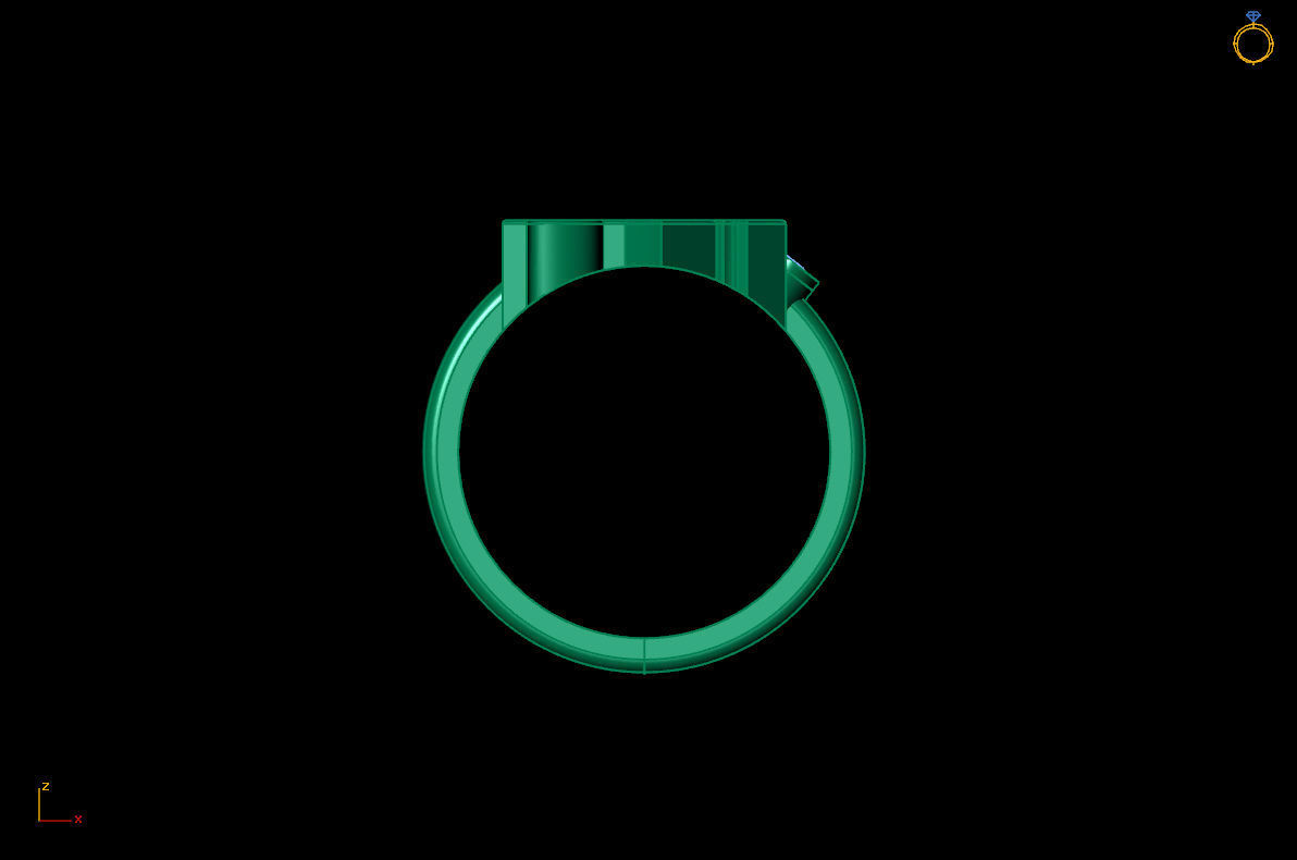 - Old English font ring M 3D print model_7