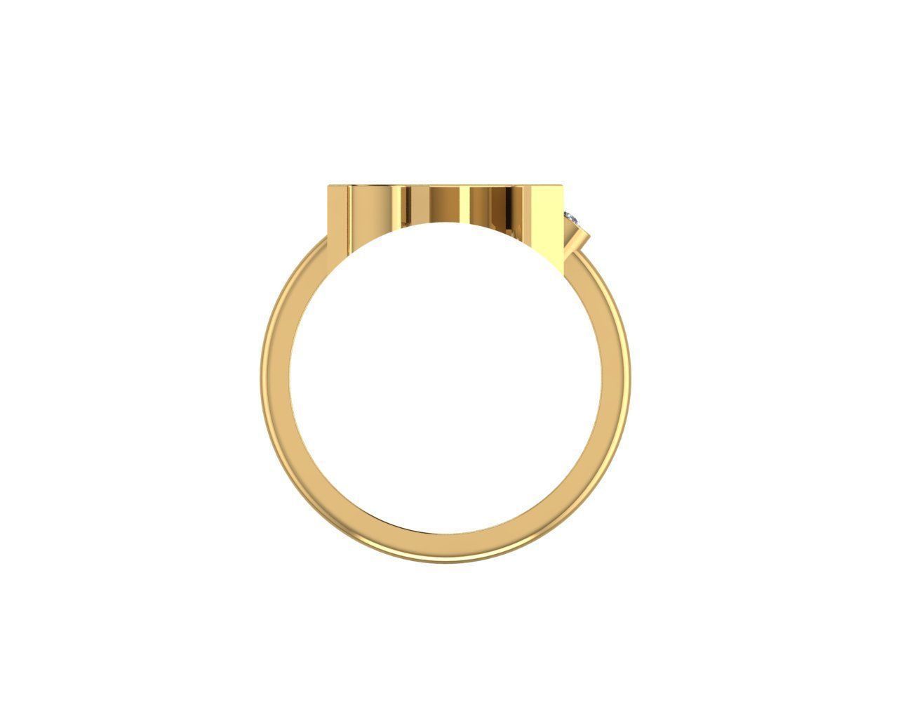 - Old English font ring M 3D print model_2