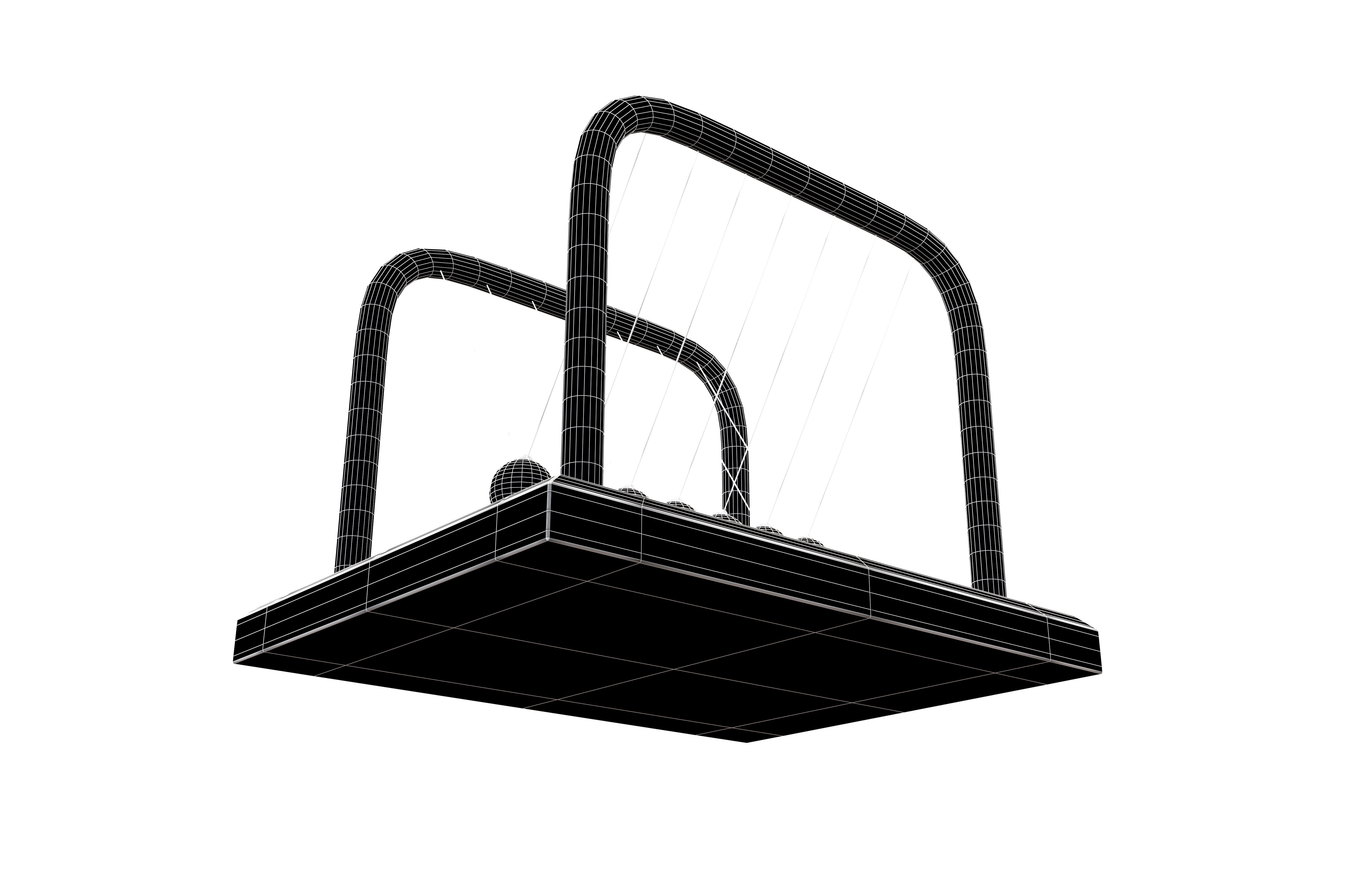 Newton Cradle v1 001 Low-poly 3D model_7