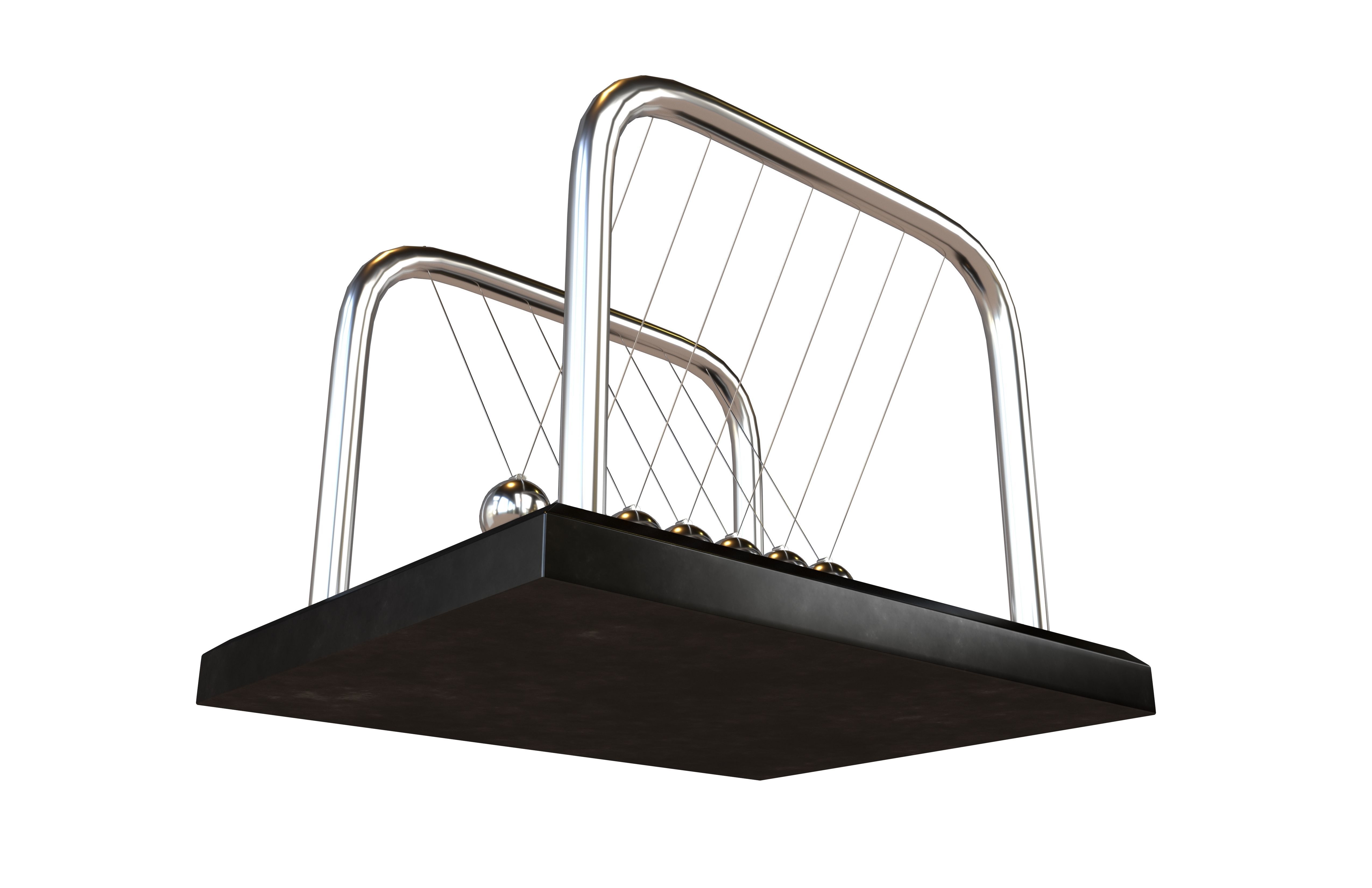 Newton Cradle v1 001 Low-poly 3D model_1