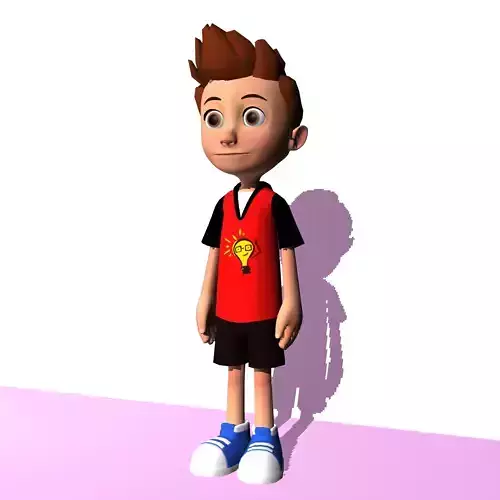 LittleRaj cartoon boy wearing soccer jersey