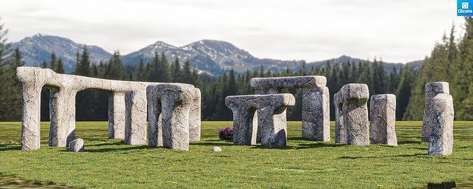 Stonehenge wales Low-poly 3D model