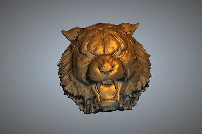 Tiger face 3D print model