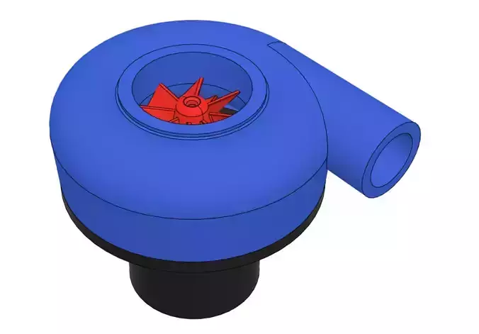 Small Turbocharger  3D print model