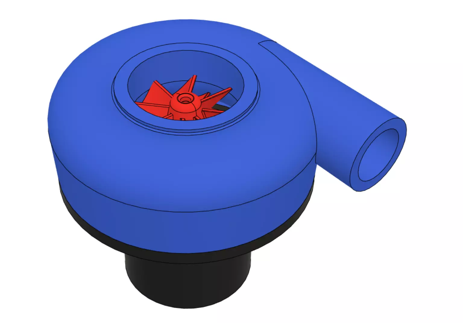 Small Turbocharger  3D print model_0