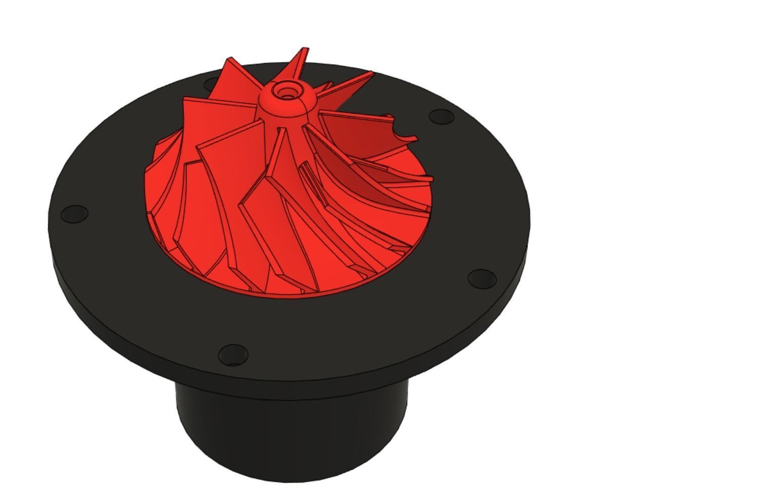 Small Turbocharger  3D print model_1