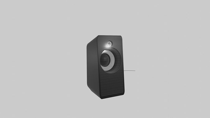 Low poly audio system 3D model