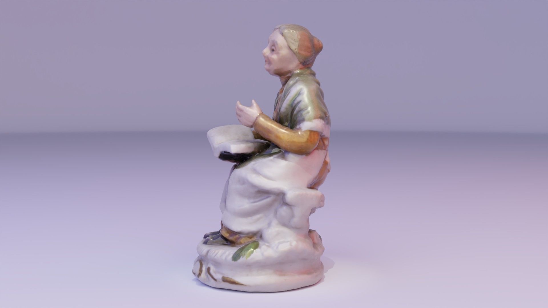 Old man and woman statue high-poly 3D Model Collection_27