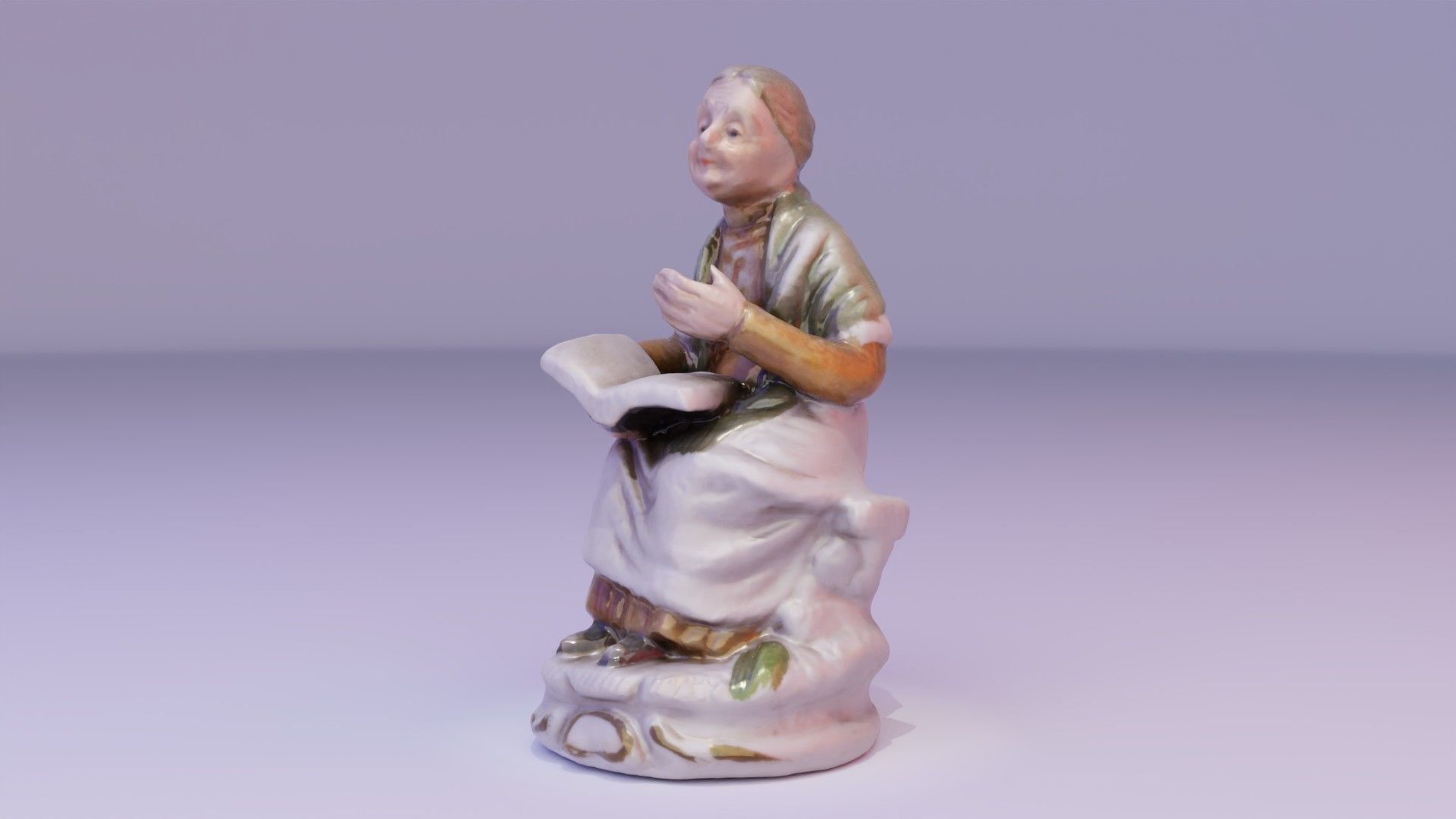 Old man and woman statue high-poly 3D Model Collection_23