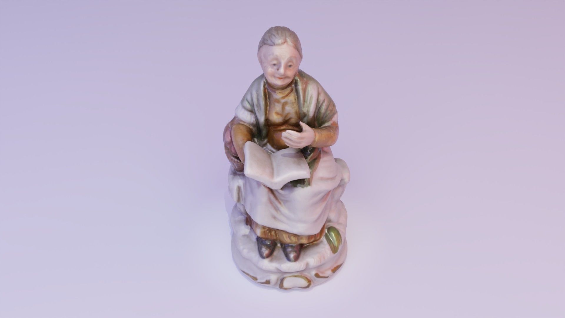 Old man and woman statue high-poly 3D Model Collection_29