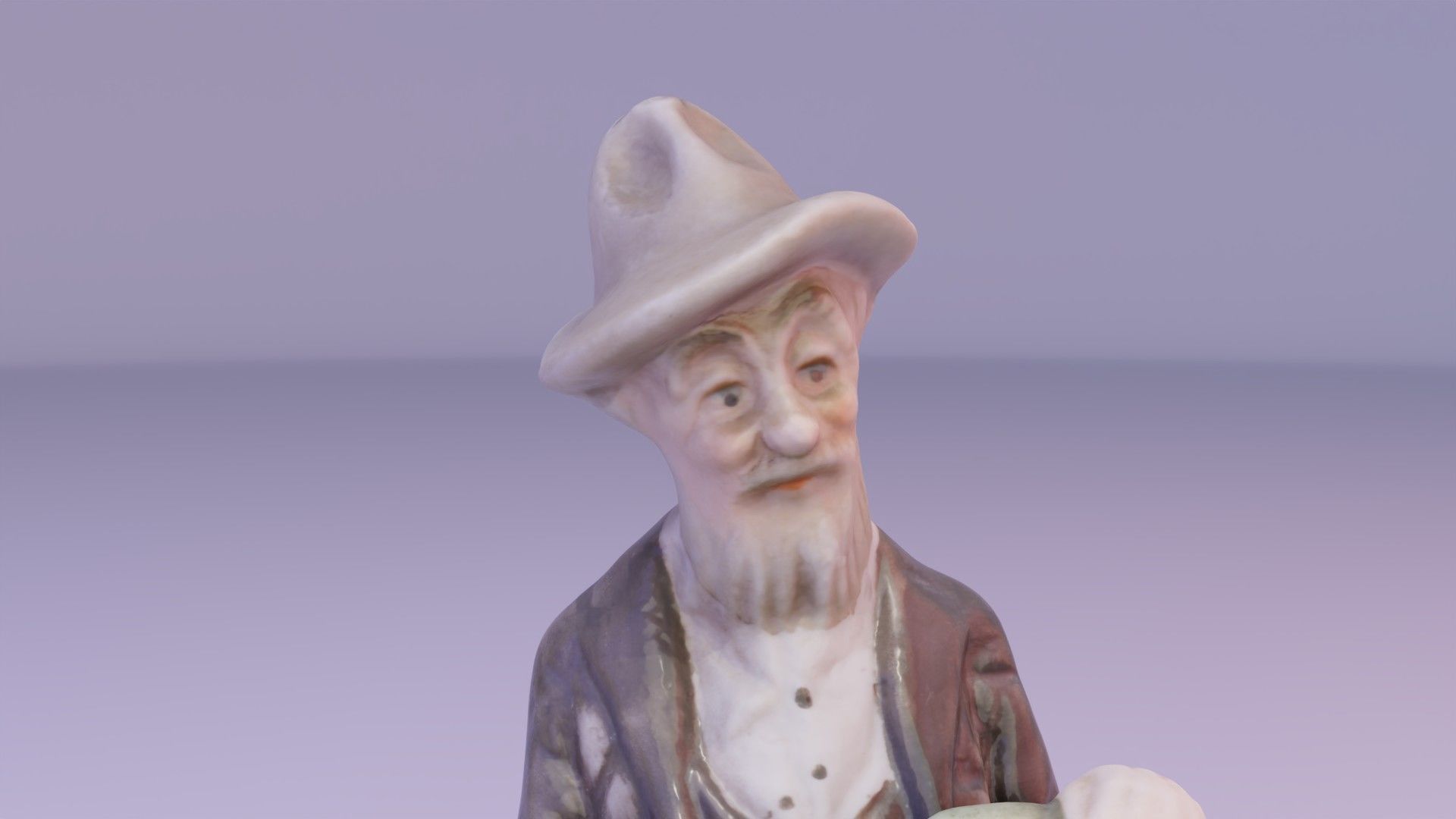 Old man and woman statue high-poly 3D Model Collection_10