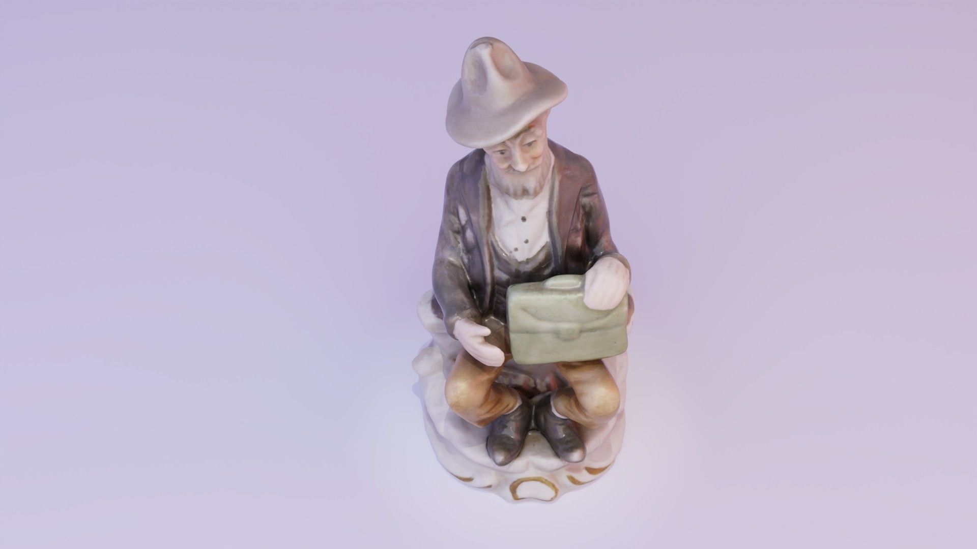 Old man and woman statue high-poly 3D Model Collection_11