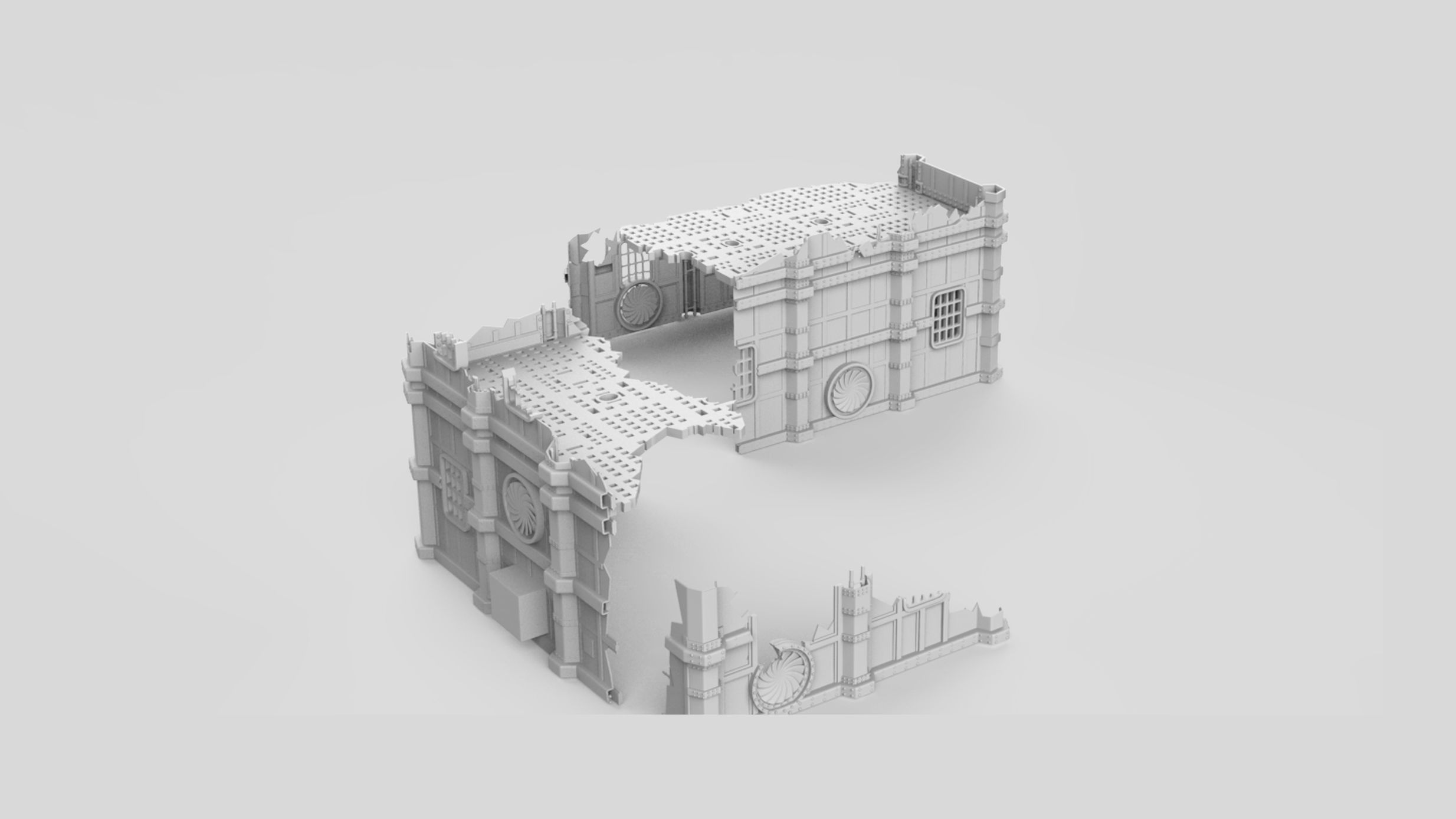Battlezone Manufactorum  Sub cloister and Storage Fane 3D print model_14