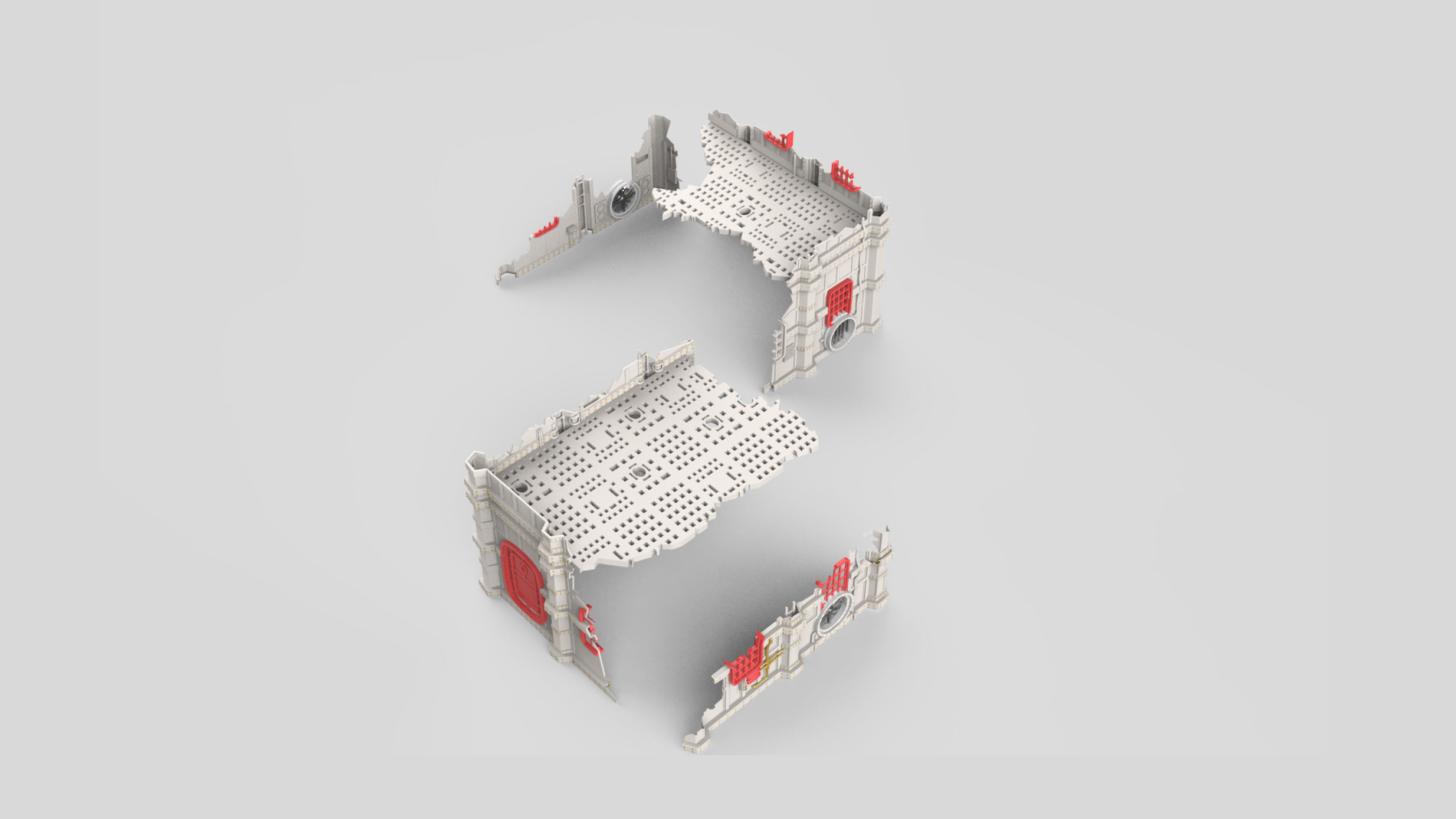 Battlezone Manufactorum  Sub cloister and Storage Fane 3D print model_12