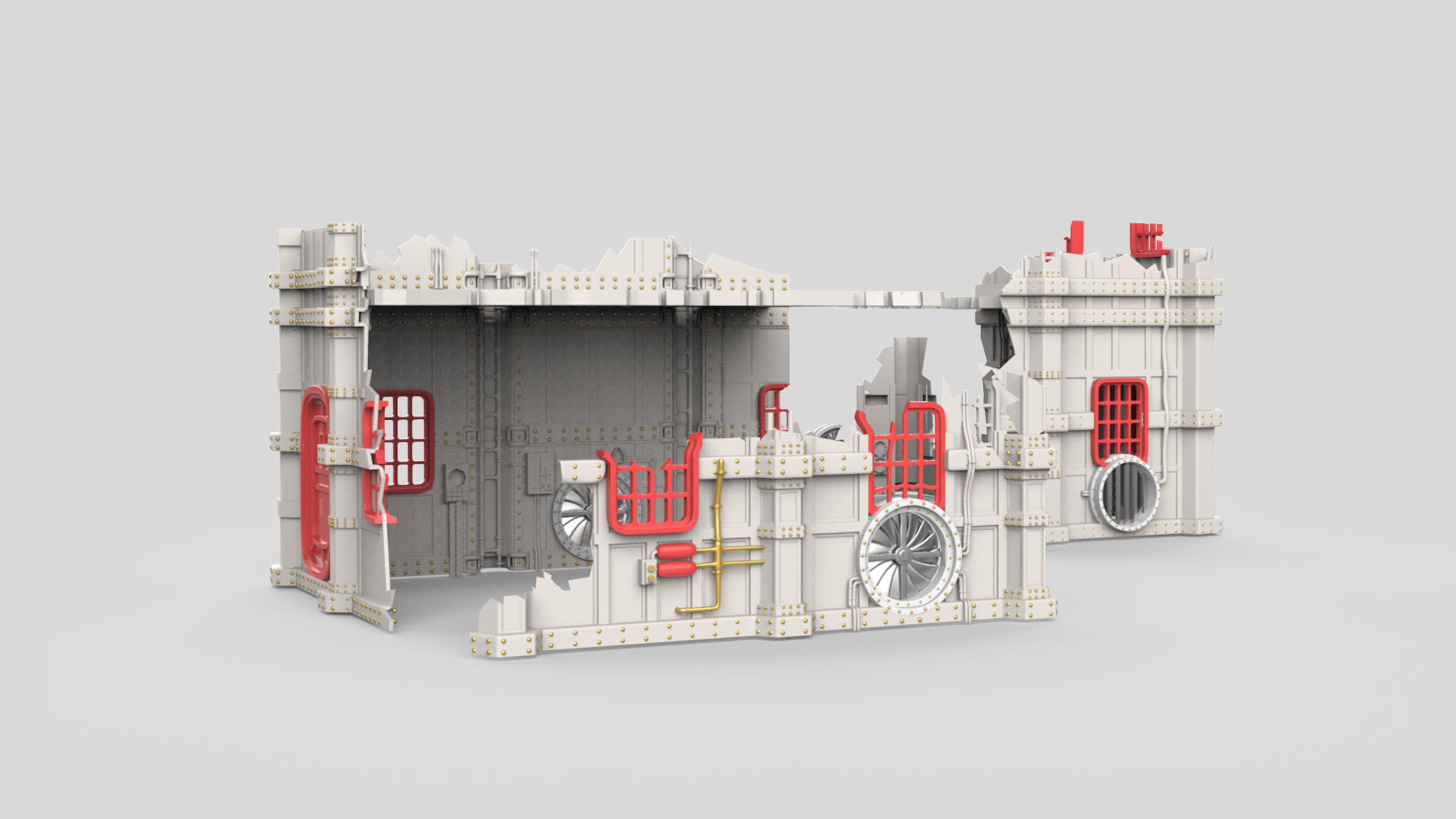 Battlezone Manufactorum  Sub cloister and Storage Fane 3D print model_10