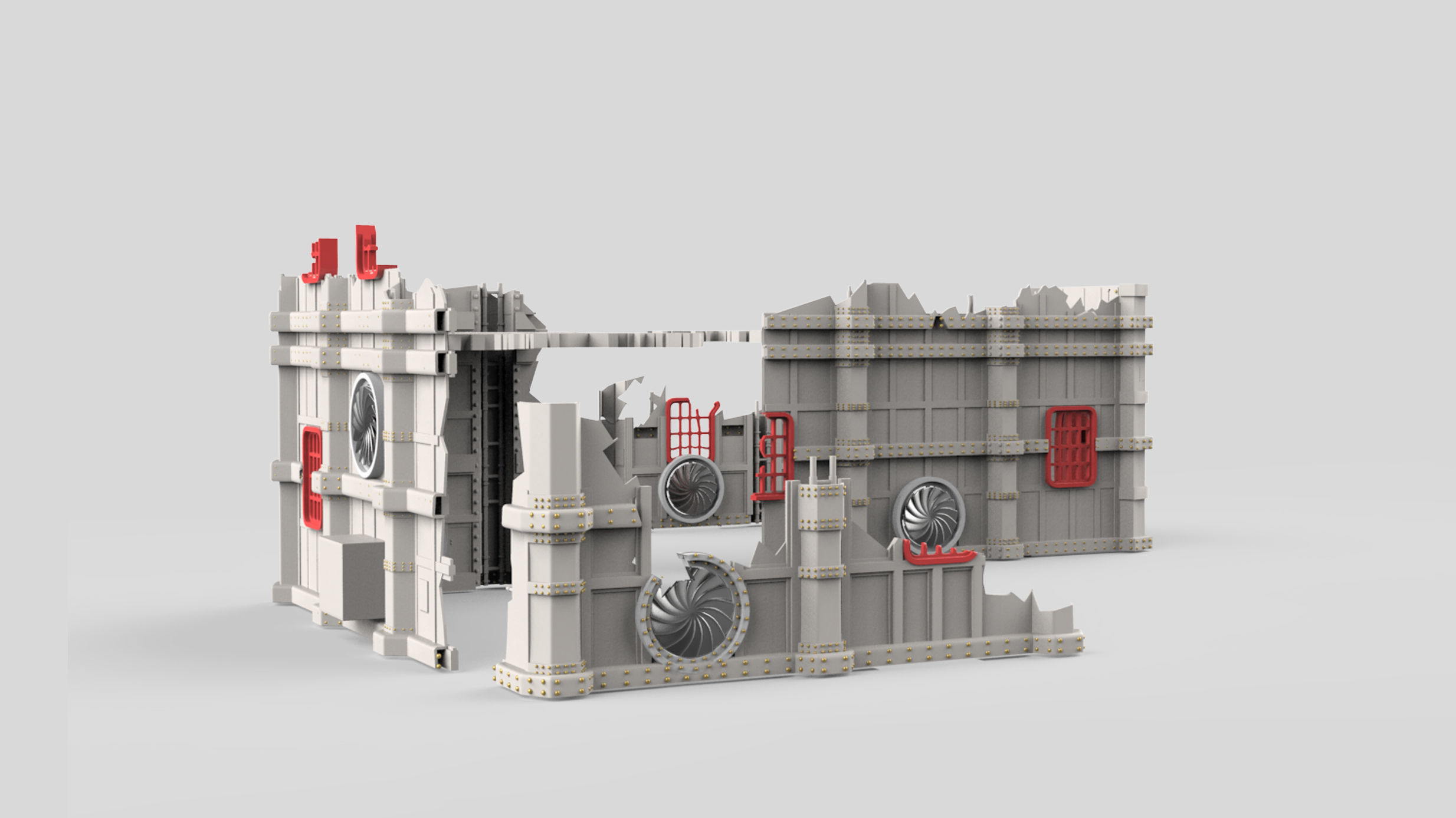 Battlezone Manufactorum  Sub cloister and Storage Fane 3D print model_8