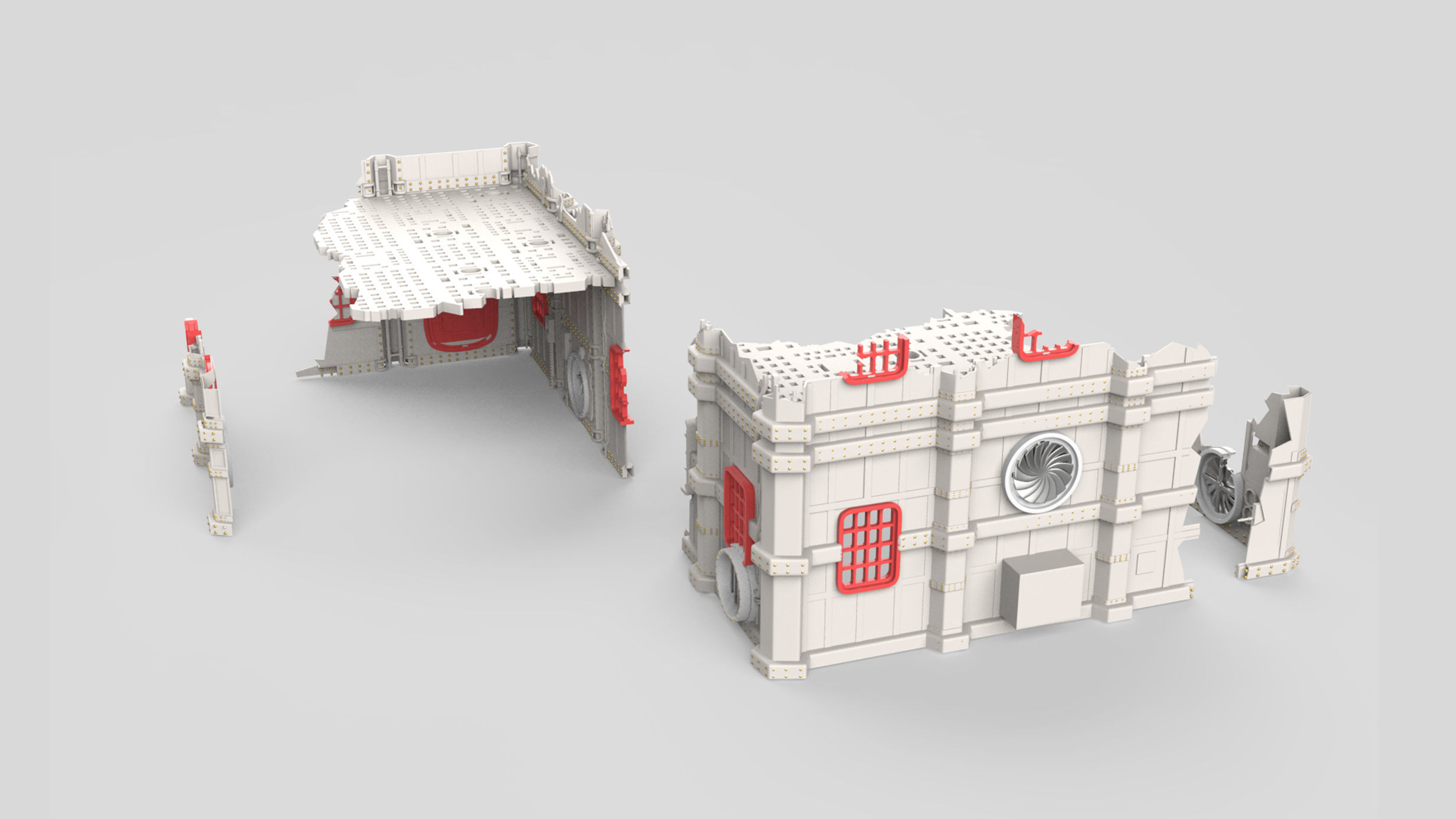 Battlezone Manufactorum  Sub cloister and Storage Fane 3D print model_4
