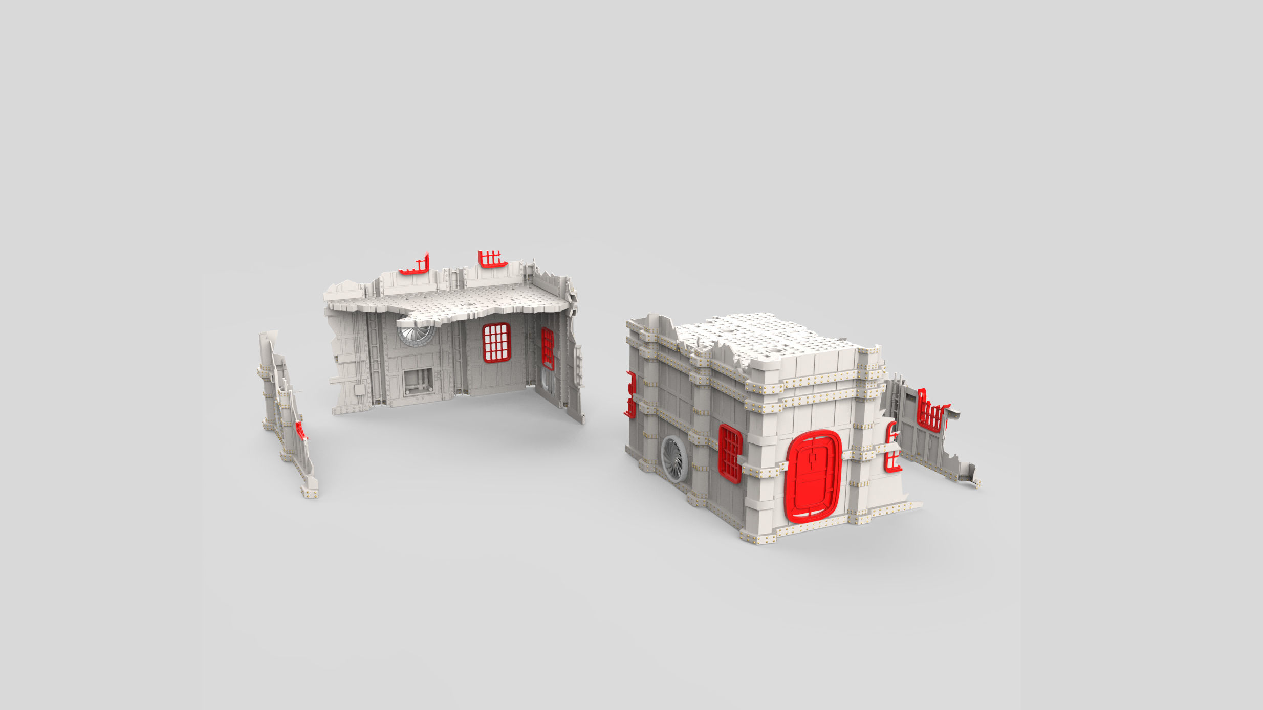 Battlezone Manufactorum  Sub cloister and Storage Fane 3D print model_16