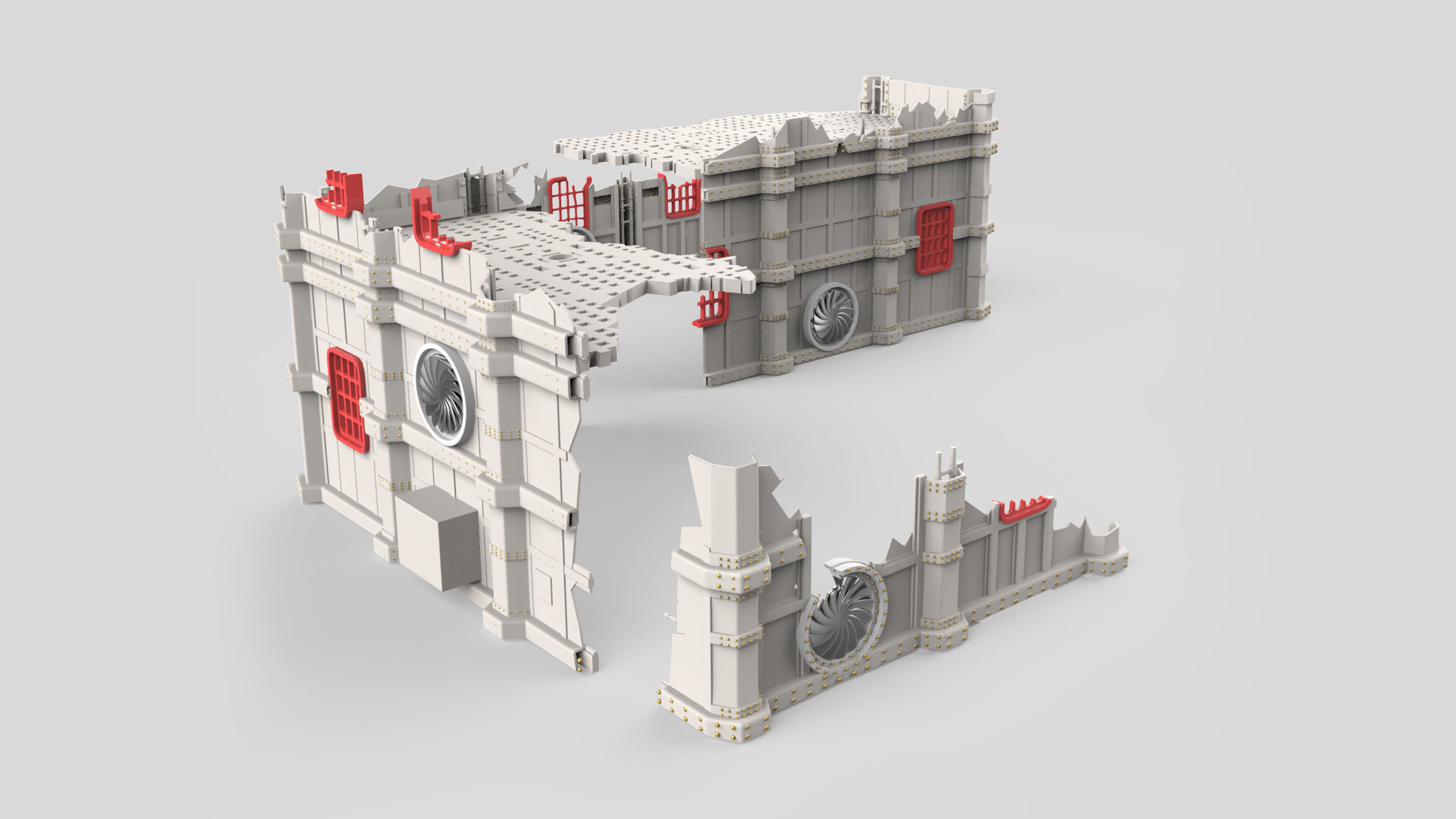 Battlezone Manufactorum  Sub cloister and Storage Fane 3D print model_2