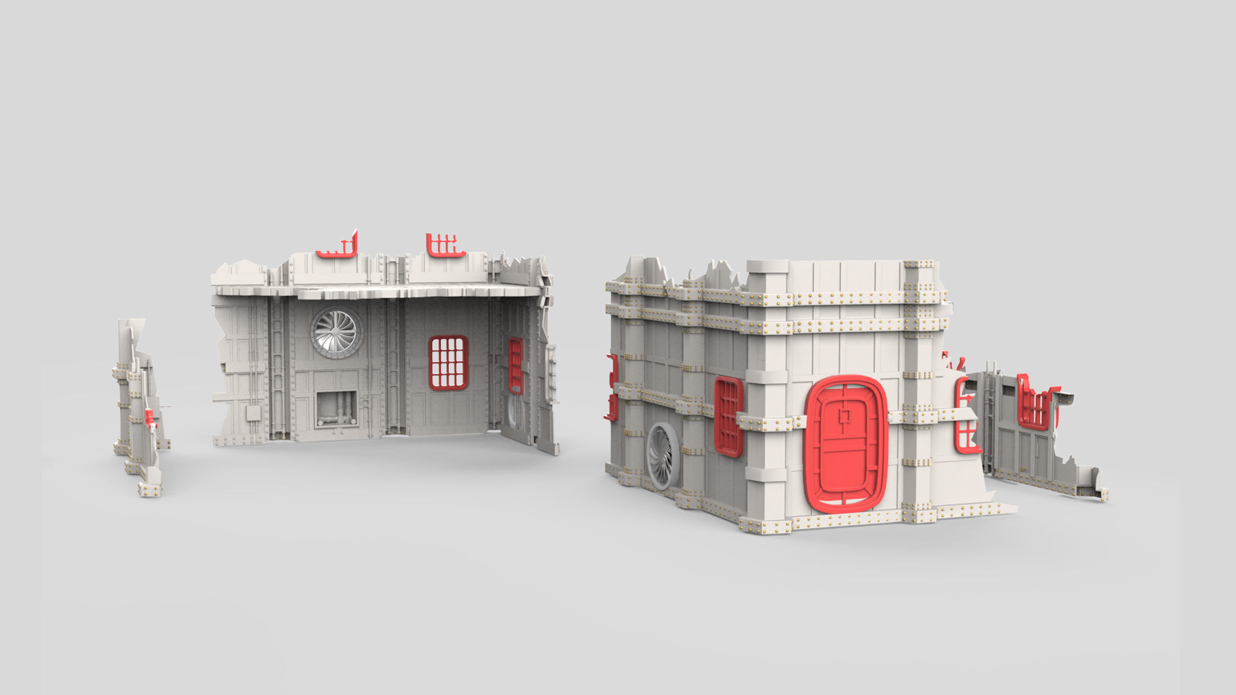 Battlezone Manufactorum  Sub cloister and Storage Fane 3D print model_6