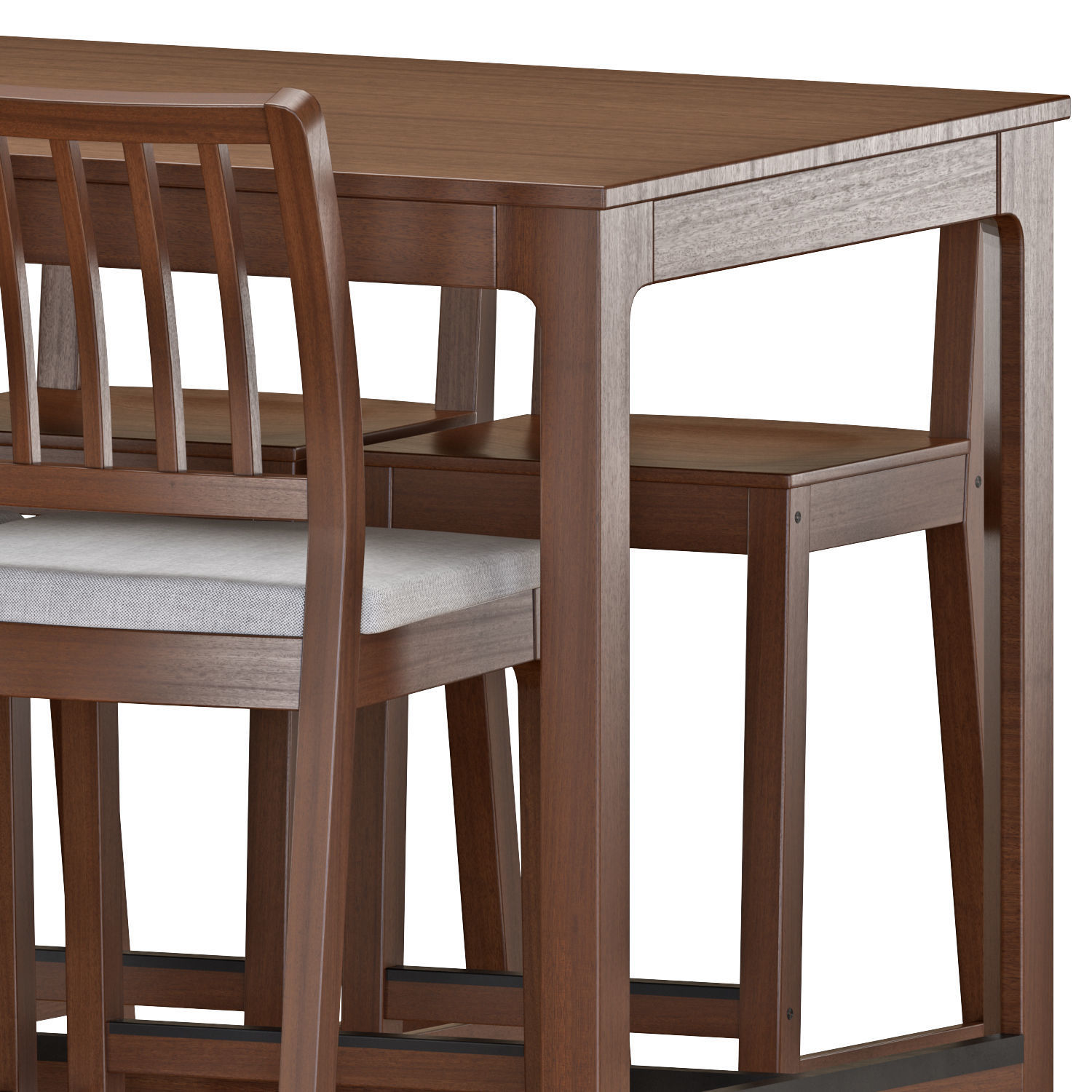 EKEDALEN Bar Table and Stools 3D model_3