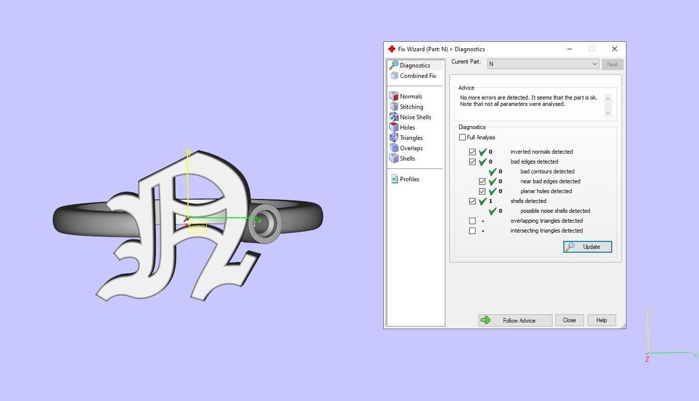 - Old English font ring N 3D print model_13