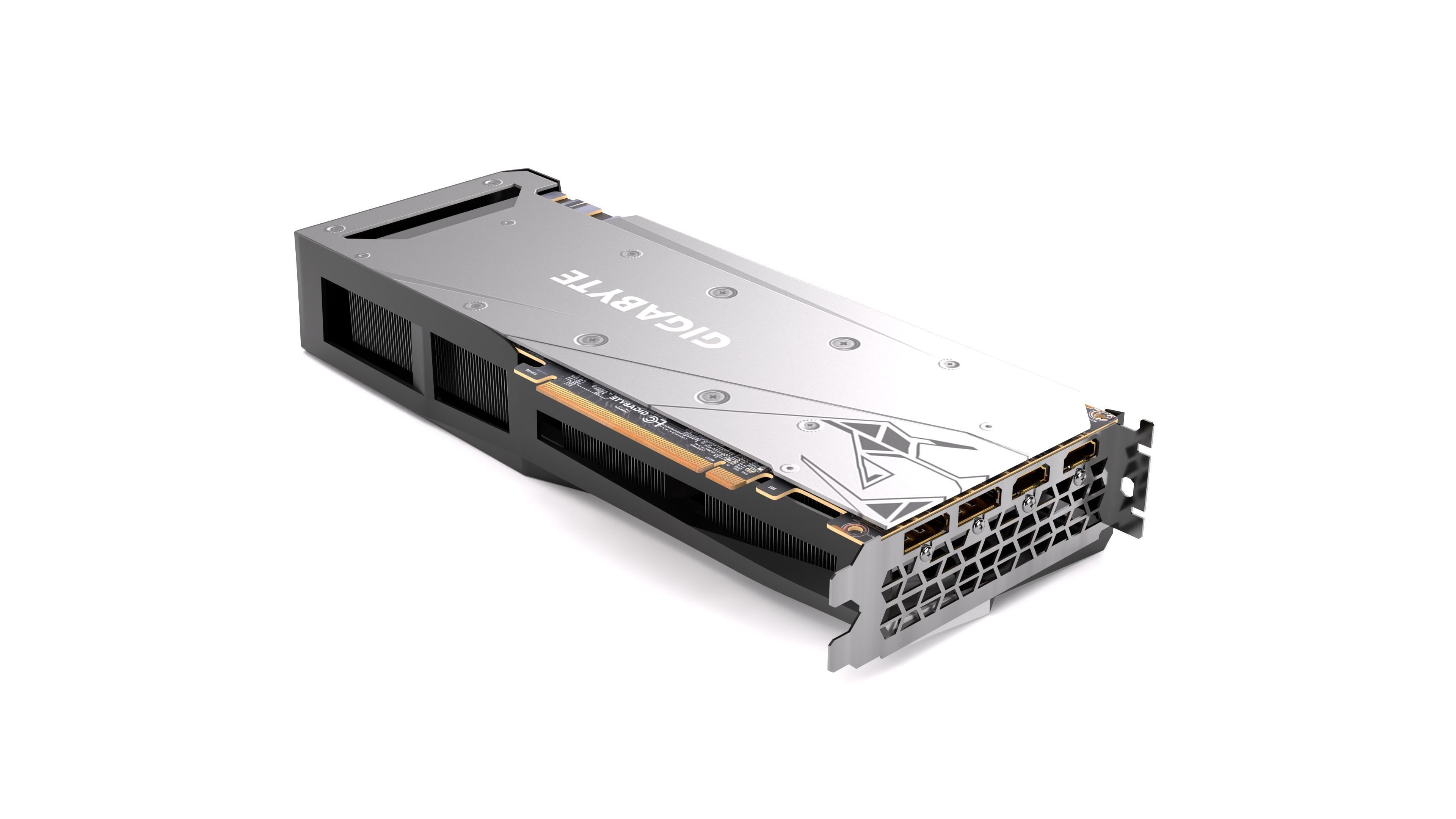 Gigabyte AMD Radeon 6700XT Graphics Card 3D model_5